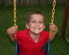 Boy on swing